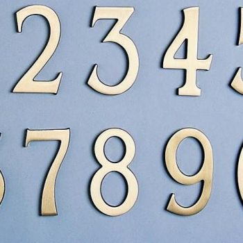 CHIFFRE LAITON PATINE HAUTEUR 100mm