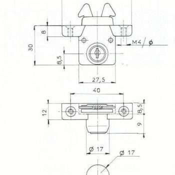 SERRURE A 2 CROCHETS A ENTAILLE