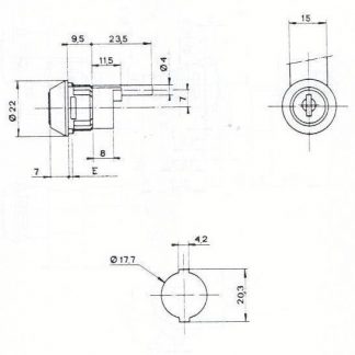 SERRURE A ENTRAINEMENT. 3-9H 165CHE