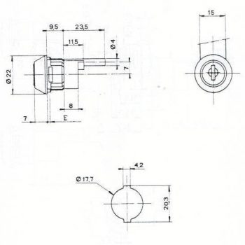 SERRURE A ENTRAINEMENT. 3-9H 165CHE