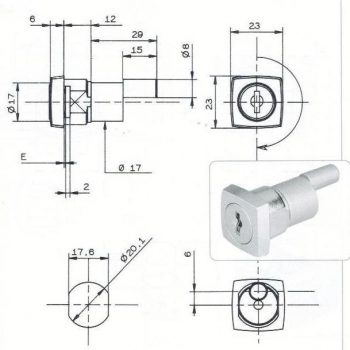 SERRURE A ENTRAINEMENT - 2 MEPLATS CAME 6/12 