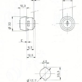 SERRURE BATTEUSE A CROCHET A RESSORT-32R
