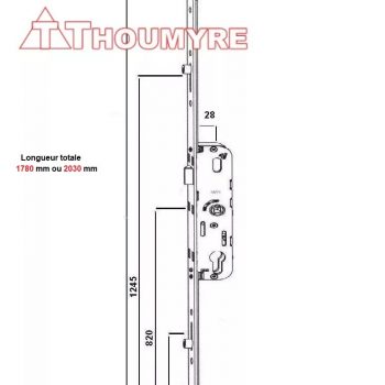 cremone Serrure G-24402 28-L-0F 28-70 GU ferco