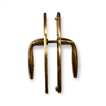 Ensemble béquille NAPOLI - laiton poli à condamnation entraxe 70