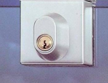 Serrure CAVALIER cylindre de porte en verre