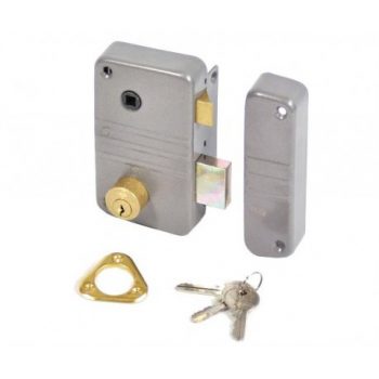 SERRURE CITY APPLIQUE VERTICAL FOUILLOT + 3 CLES