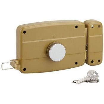 Serrure de garage à tirage cylindre + bouton