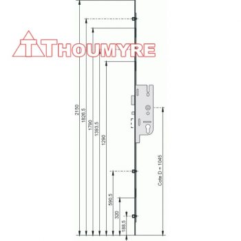 serrure GU fercomatic 6-32299-RR-40/70-4 Galets
