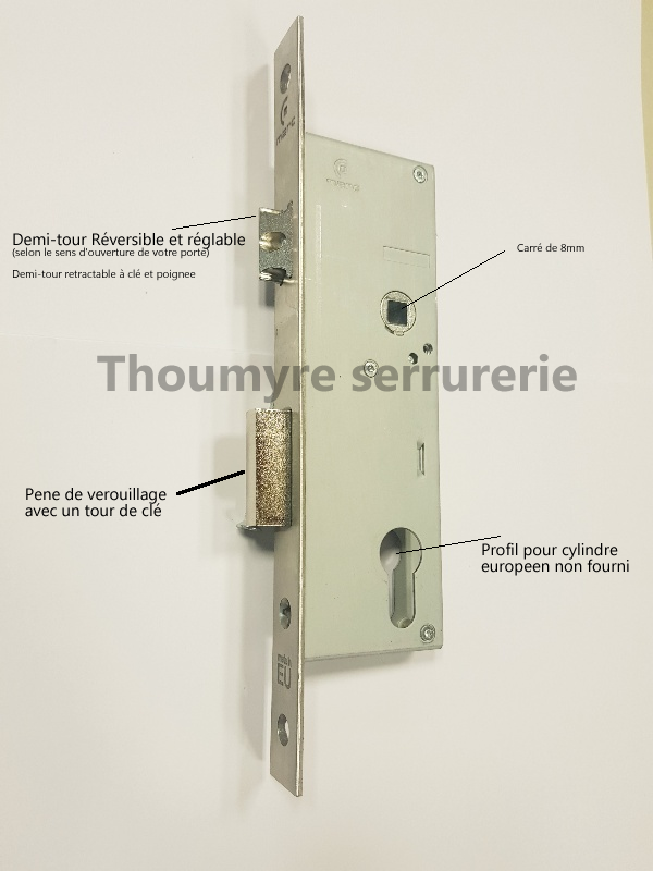 Serrure MARC 728 40/85 portail Made in EU - THOUMYRE