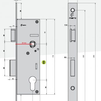 Serrure de portillon MARC