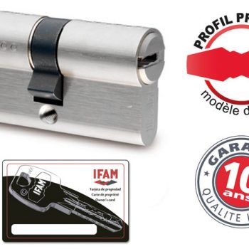 Cylindre sécurisé avec + carte de propriété