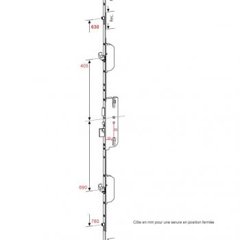 serrure GU fercomatic 55/92 porte K-line-SHR 6-35481 GR04