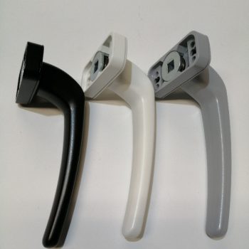 Poignée / béquille double porte fenêtre + carrée 8