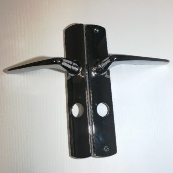 ensemble poignee bequille chrome trou 22 mm pour cylindre bloctout