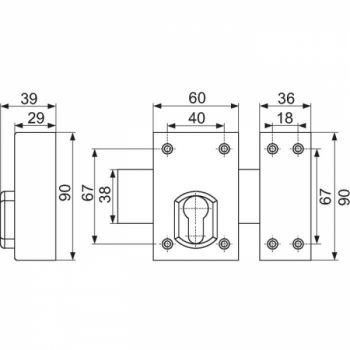 Devismes Verrou INOX à Cylindre Européen