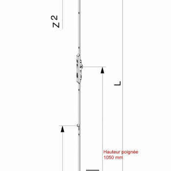 Crémone serrure MACO GM1050 porte fenêtre OF