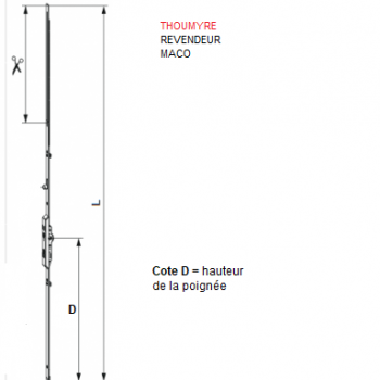 Serrure / Crémone MACO GM300