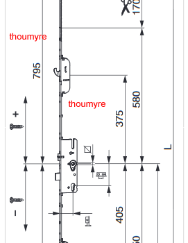 Maco Serrure pour porte G-TS