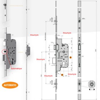 serrure porte RIGHINI automatique 839 DC-25/A