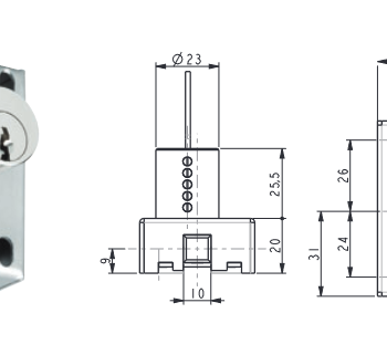 Serrure RONIS EL11AP - livre avec une clé