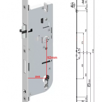 SERRURE MULTIPOINTS MACO E95 DM40 AUTO