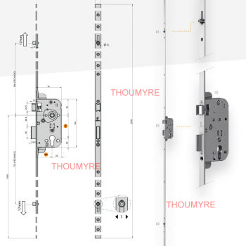 serrure MARC porte RIGHINI manuelle AXE 50/70 DC-25