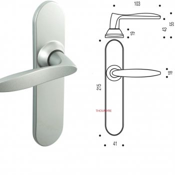 Ensemble Vachette Twist bec de cane EA195mm