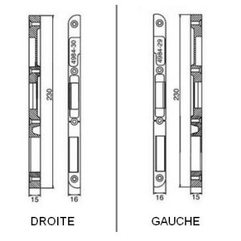 jeux 3 Gâche pour serrure Vachette 10 500 ref 4984-17