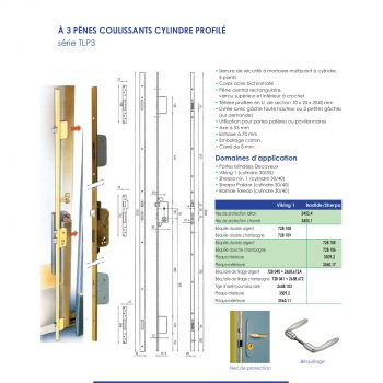 TLP3 Serrure DECAYEUX 3 Points 50/70