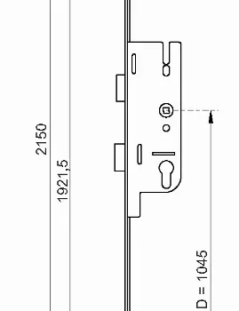 Serrure GU ferco TRIPAC 6-32298-RT-0-0 F 3 points
