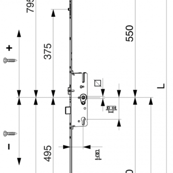 Serrure encastrée MACO GTS 4 galets