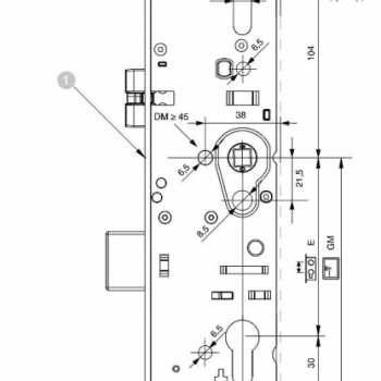 BOITIER MACO G-TSPT E92 dm45 SERRURE