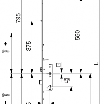 SERRURE MACO Z-TS turscloss 4is  GALETS Entraxe 92mm Têtière 16mm