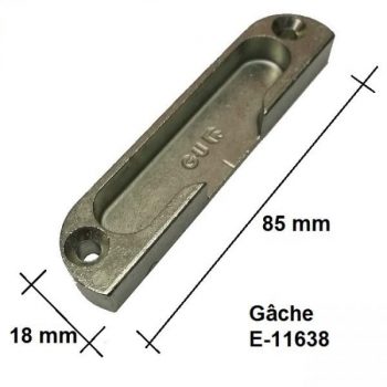Gâche métal FERCO GU pour crémone E11638