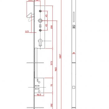 Crémone FERCO Orfea coulissante G14411-00