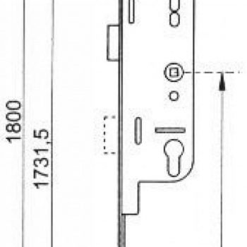Crémone serrure GU EUROPA R2 ref 6-32298 RR-0-0 F
