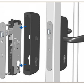 Serrure PORTAC multifonction derrière pour cadre sans enjoliveur