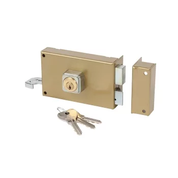 Serrure applique BRICARD horizontale gauche. Tirant poussant