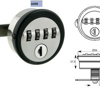 EUROLOCKS Serrure Batteuse pour meubles A199