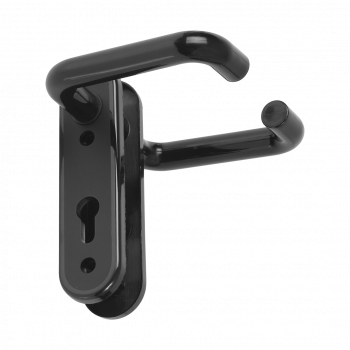 Ensemble poignée béquille coupe feu