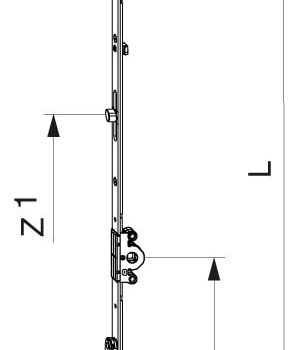 Crémone MACO F15  pour fenêtre oscillo battant MULTI-MATIC