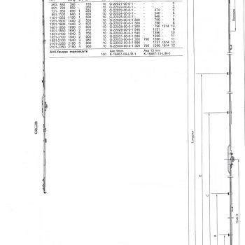 Cremone fenetre GU FERCO Oscillo Battant