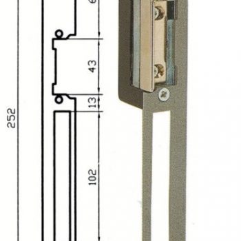 Têtière seule pour gâche électrique