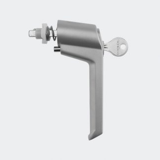 Poignée de fenêtre à ficher - verrouillable - commande inversée, 234039 Argenté