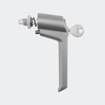 Poignée de fenêtre à ficher - verrouillable - commande inversée, 234039 Argenté