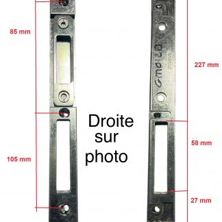 GACHE CENTRALE-demi TOUR REGLABLE-PD-DROITE