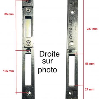GACHE CENTRALE-demi TOUR REGLABLE-PD-DROITE