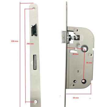 Serrure eurowale à condamnation à fouillot 40-70