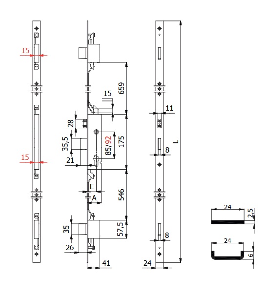 fiche technique serrure OMEC 1700S