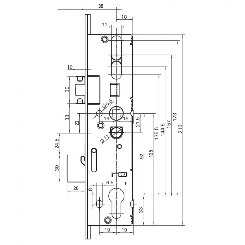 -serrure ROTO-h650-35928-u24-2-crochets